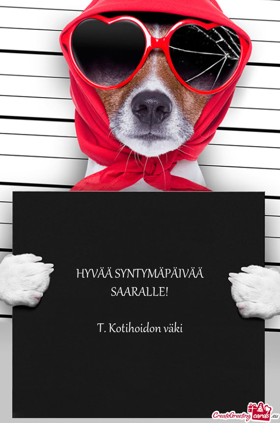 HYVÄÄ SYNTYMÄPÄIVÄÄ SAARALLE
