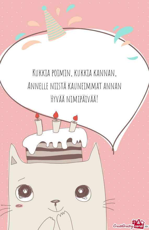 Kukkia poimin, kukkia kannan