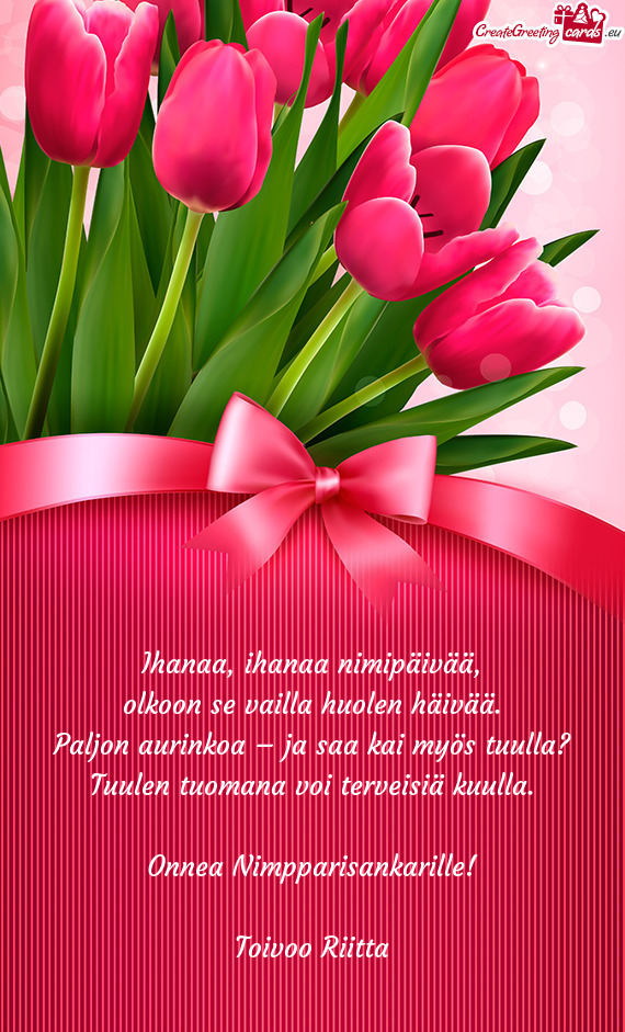 Olkoon se vailla huolen häivää