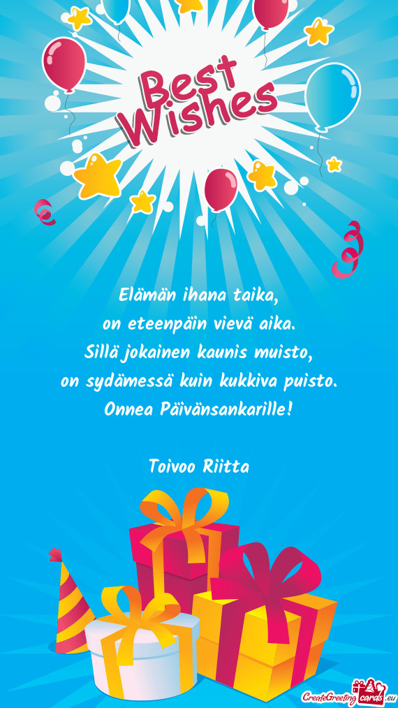 On eteenpäin vievä aika