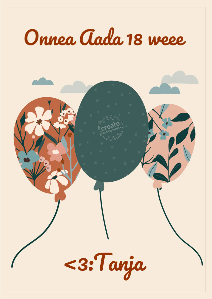 Onnea Aada 18 weee <3:Tanja