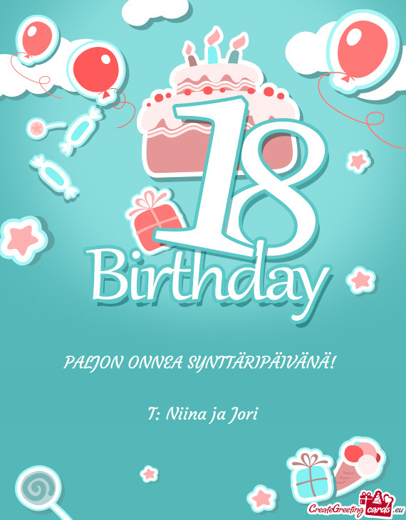 PALJON ONNEA SYNTTÄRIPÄIVÄNÄ