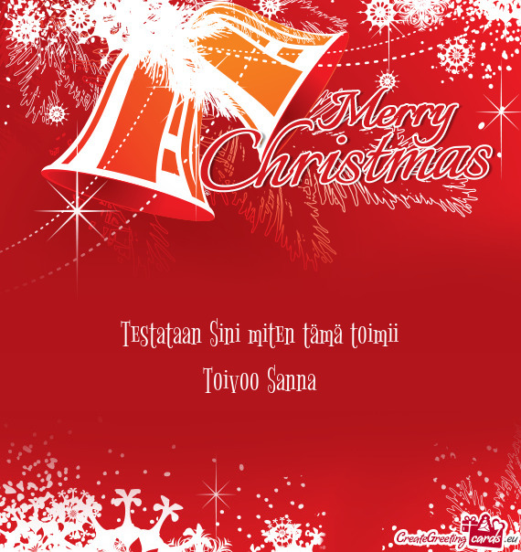 Testataan Sini miten tämä toimii